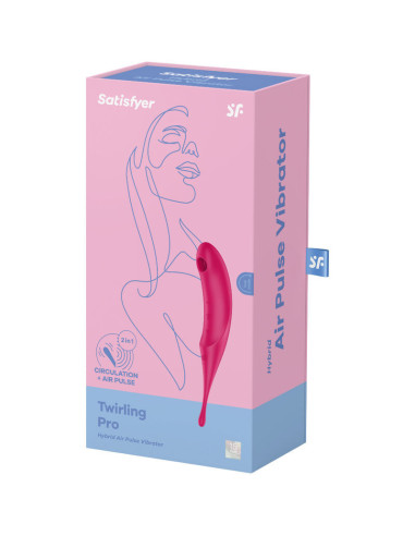 SATISFYER - TWIRLING PRO AIR PULSE STIMULATOR and VIBRATOR RED