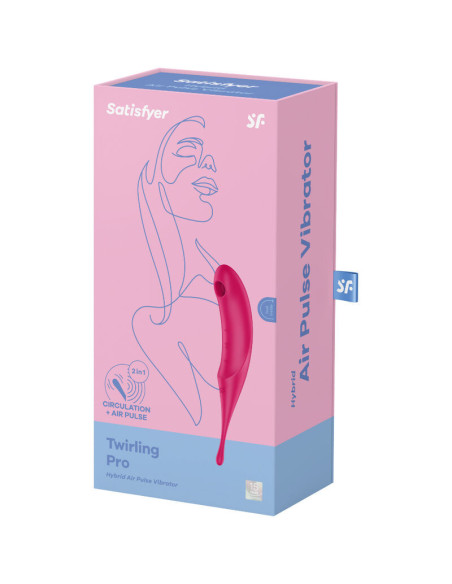 SATISFYER - TWIRLING PRO AIR PULSE STIMULATOR and VIBRATOR RED