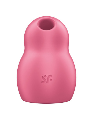 SATISFYER - PRO TO GO 1 DVIGUBAS ORO IMPULSUOTOJAS IR VIBRATORIUS RAUDONAS