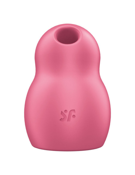 SATISFYER - PRO TO GO 1 DVIGUBAS ORO IMPULSUOTOJAS IR VIBRATORIUS RAUDONAS