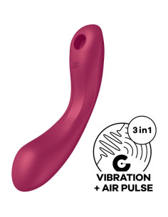 SATISFYER - CURVE TRINITY 1 AIR PULSE VIBRATION RED