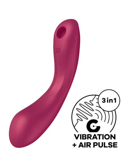 SATISFYER - CURVE TRINITY 1 AIR PULSE VIBRATION RED