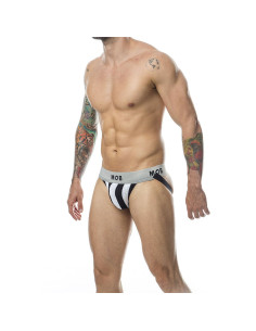 MOB - CLASSIC STRIPE WHITE JOCK SIZE L 2