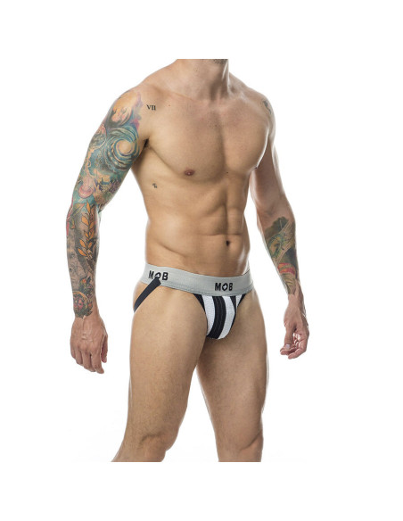 MOB - CLASSIC STRIPE WHITE JOCK SIZE L