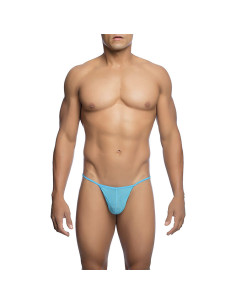 MOB - TRANSPARENT T-SHAPED THONG AQUA SIZE L-XL
