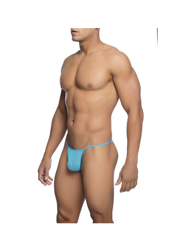 MOB - TRANSPARENT T-SHAPED THONG AQUA SIZE L-XL