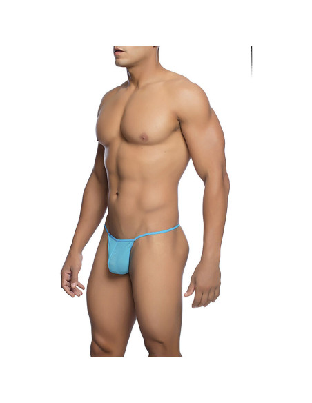 MOB - TRANSPARENT T-SHAPED THONG AQUA SIZE L-XL