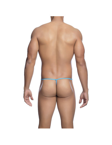 MOB - TRANSPARENT T-SHAPED THONG AQUA SIZE L-XL