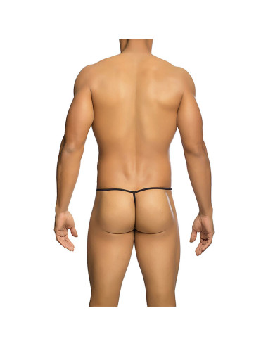 MOB - TRANSPARENT T-SHAPED THONG BLACK SIZE L-XL