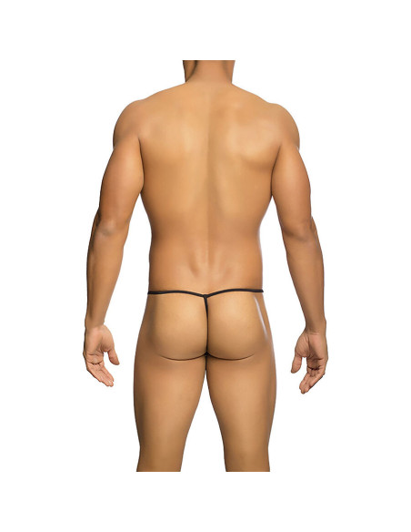 MOB - TRANSPARENT T-SHAPED THONG BLACK SIZE L-XL