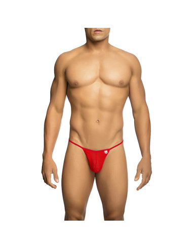 MOB - TRANSPARENT RED T-SHAPED THONG SIZE L-XL