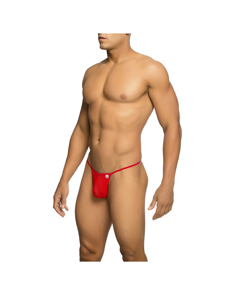 MOB - TRANSPARENT RED T-SHAPED THONG SIZE L-XL