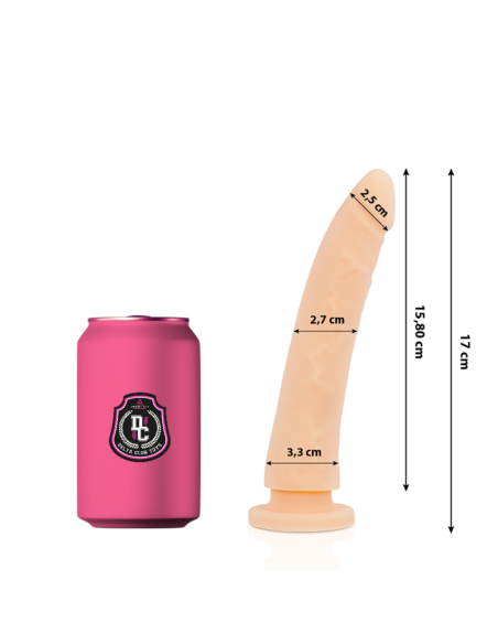 DELTA CLUB - ŽAISLAI DILDO IŠ NATŪRALUS MEDICININIS SILIKONAS 17 CM -O- 3 CM