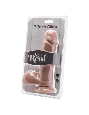 GET REAL - 18 CM DILDO SU KIUŽIKLIAIS