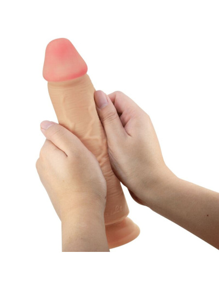 PRETTY LOVE - SLIDING SKIN SERIES REALISTIC DILDO WITH SLIDING SKIN SUCTION CUP FLESH 23.4 CM