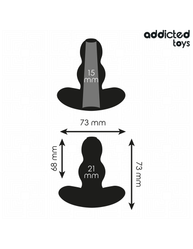 ADDICTED TOYS - HOLLOW ANAL PLUG SILICONE SIZE S 7.3 CM