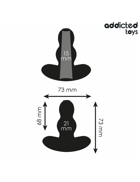ADDICTED TOYS - HOLLOW ANAL PLUG SILICONE SIZE S 7.3 CM