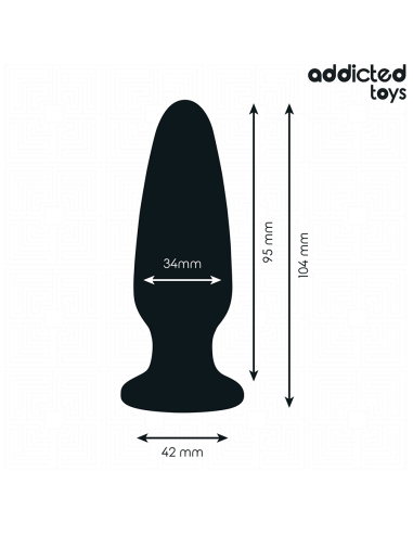 ADDICTED TOYS - ANAL PLUG WITH JEWEL SILICONE SIZE M 10.4 CM