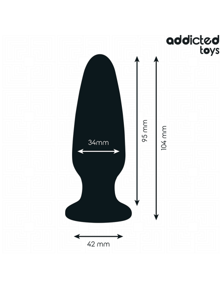 ADDICTED TOYS - ANAL PLUG WITH JEWEL SILICONE SIZE M 10.4 CM