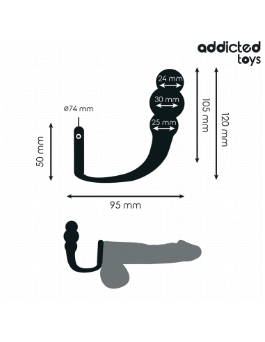 ADDICTED TOYS - ANAL PLUG WITH RING SILICONE MODEL 1