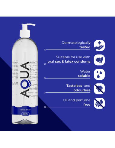 AQUA QUALITY - WATER BASED LUBRICANT 1000 ML