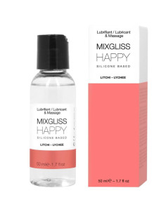 MIXGLISS - HAPPY LITCHI SILIKONINIS LUBRIKANTAS 50 ML