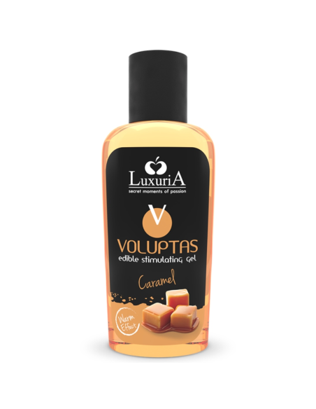 INTIMATELINE LUXURIA - VOLUPTAS VALGOMASIS MASAŽINIS GELIS ŠILDANTIS EFEKTAS - KARAMELĖS 100 ML