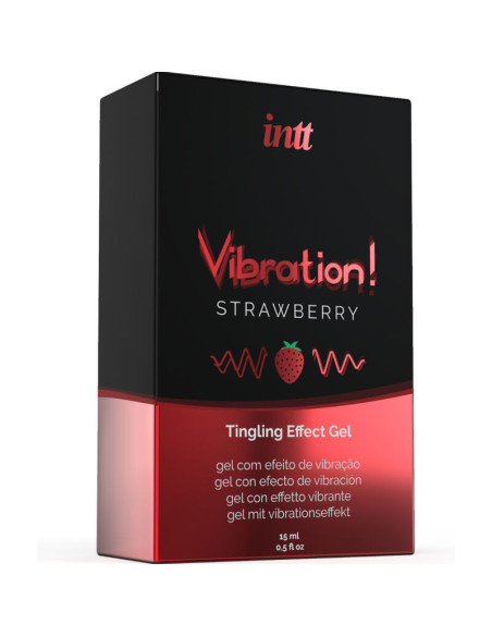 INTT - POWERFUL INTIMATE STIMULANT LIQUID VIBRATING GEL STRAWBERRY 15 ML