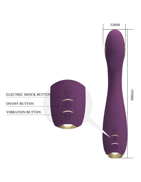 PRETTY LOVE - HECTOR ELECTROSHOCK VIBRATOR BY APP CONTROL PURPLE