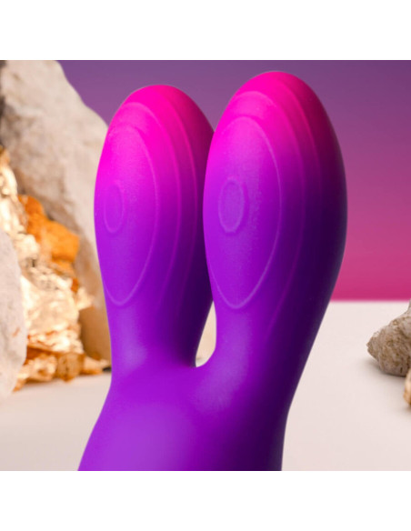 ROCKS- OFF - GLO-GIRL BUNNY PURPLE FLEXIBLE VIBRATOR