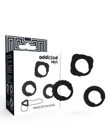 ADDICTED TOYS - C-RING SET BLACK