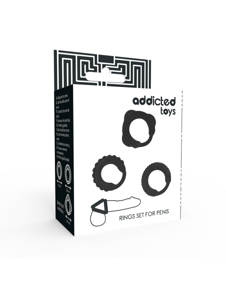 ADDICTED TOYS - C-RING SET BLACK