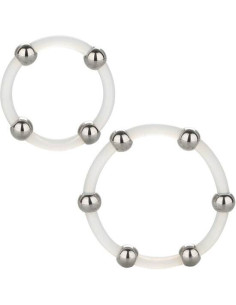 CALEXOTICS - STEEL BEADED SILICONE RING SET
