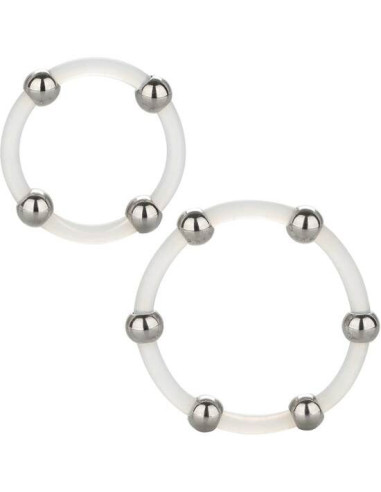 CALEXOTICS - STEEL BEADED SILICONE RING SET