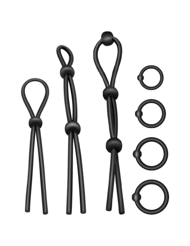 ADDICTED TOYS - FLEXIBLE SILICONE COCK RING SET 7 PIECES