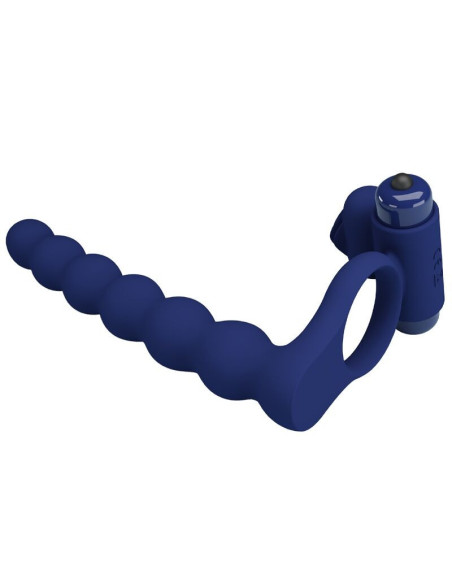 PRETTY LOVE - AJMAL VIBRATING RING WITH PLUG BLUE