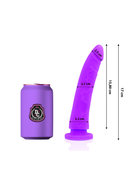 DELTA CLUB - ŽAISLAI ALYVINĖS SPALVOS MEDICININIS SILIKONINIS DILDO 17 CM -O- 3 CM