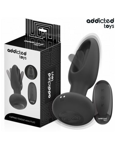 ADDICTED TOYS - ANAL PLUG WITH VIBRATING TONGUE AND REMOTE CONTROL