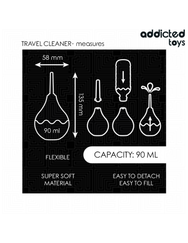 ADDICTED TOYS - TRAVEL ANAL CLEANER SIZE S 90 ML