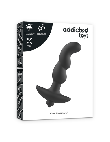 ADDICTED TOYS - ANALINIS MASAŽUOTUVAS SU JUODA VIBRACIJA, 2 MODELIS
