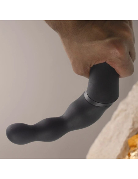 ROCKS-OFF - JUODAS PROSTATOS IR ANALINIO VIBRAVIATORIAUS ADAPTERIS