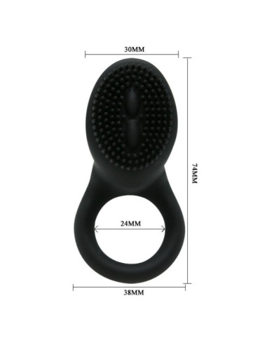 PRETTY LOVE - COBRA VIBRATOR RING BLACK