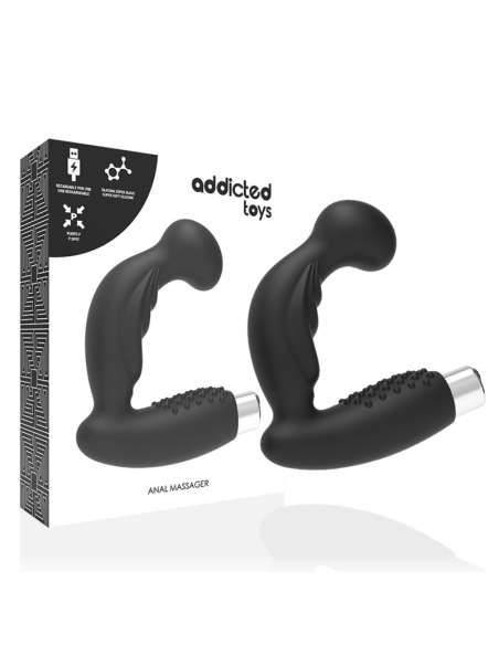 ADDICTED TOYS - ĮKRAUNAMASIS PROSTATOS VIBRATORIUS, 3 MODELIS - JUODA