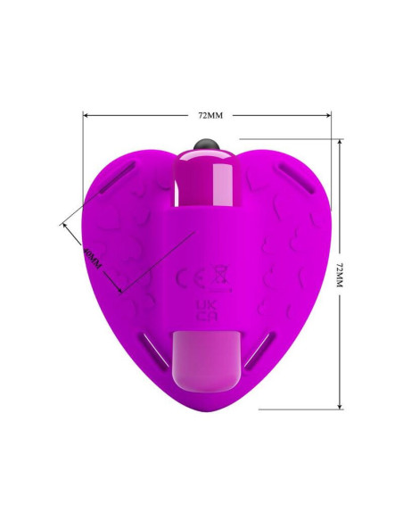 PRETTY LOVE - HEARTBEAT CLITORIS MASSAGER 10 VIBRATION MODES PURPLE
