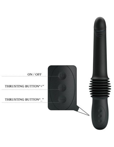PRETTY LOVE - PAZUZU VIBRATOR 3 THRUST MODES BLACK