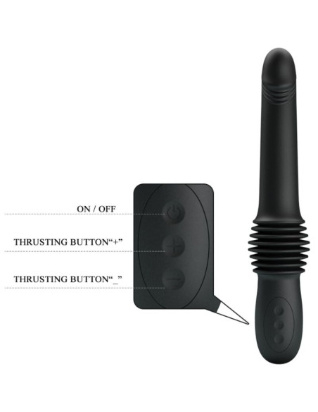 PRETTY LOVE - PAZUZU VIBRATOR 3 THRUST MODES BLACK