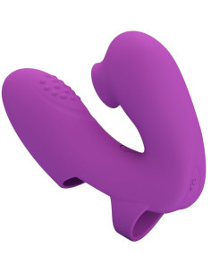 PRETTY LOVE - ATHENA FINGER VIBRATOR WITH CLITORIS STIMULATOR PURPLE