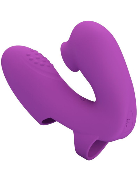 PRETTY LOVE - ATHENA FINGER VIBRATOR WITH CLITORIS STIMULATOR PURPLE