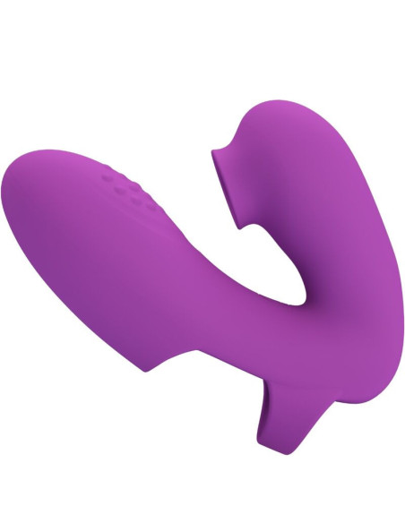 PRETTY LOVE - ATHENA FINGER VIBRATOR WITH CLITORIS STIMULATOR PURPLE