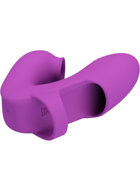 PRETTY LOVE - ATHENA FINGER VIBRATOR WITH CLITORIS STIMULATOR PURPLE